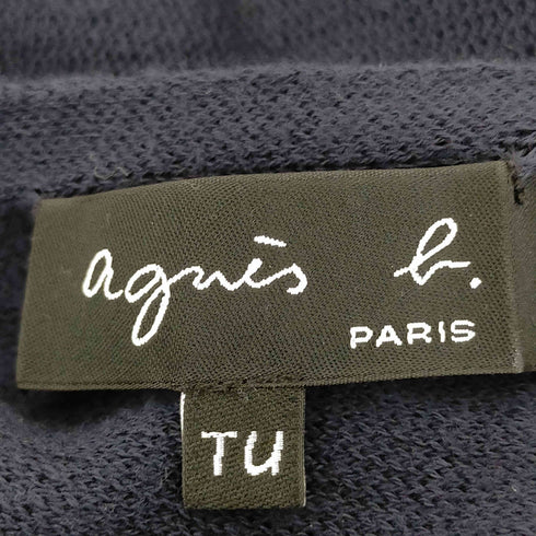 アニエスベー agnes b. アシンメトリー ノースリーブニット レディース TU
