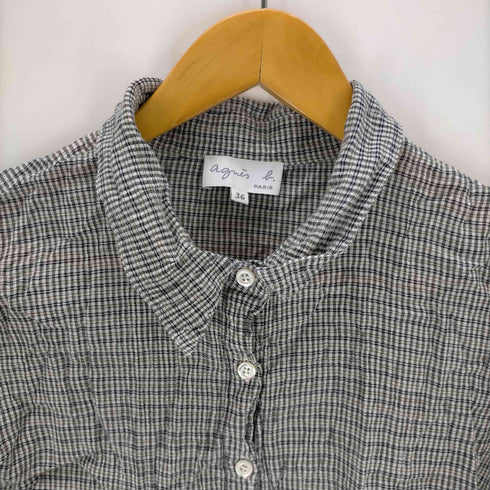 アニエスベー agnes b. チェックシャツプルオーバー レディース 36
