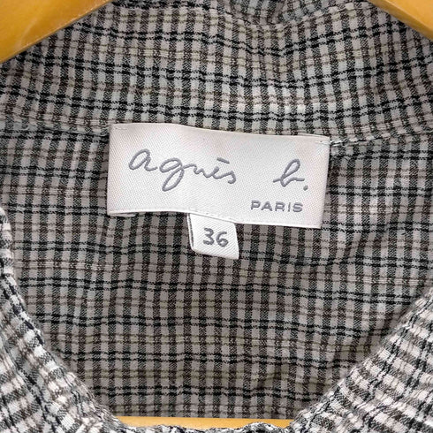 アニエスベー agnes b. チェックシャツプルオーバー レディース 36