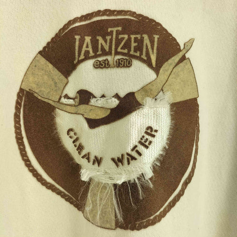 ジャンセン jantzen 90S USA製 前Vガゼット 立体プリント スウエット メンズ import:XL