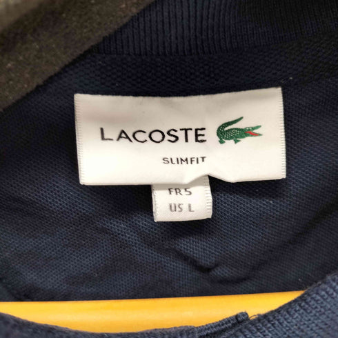 ラコステ LACOSTE Slim Fit Multicoloured Signature Stretch Polo Shirt メンズ import:L