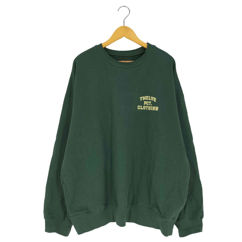 TWELVE PERCENT ロゴ刺繍 クルーネックスウェット メンズ import:XXL