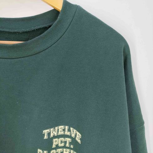 TWELVE PERCENT ロゴ刺繍 クルーネックスウェット メンズ import:XXL