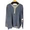 BLEIFREI ハーフジップ Vネックスウェット メンズ import:L