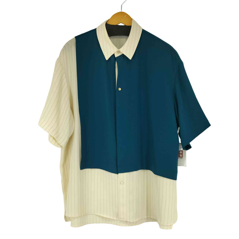 クルニ CULLNI Double Cloth Asymmetrical Stripe Short Sleeve Shirt メンズ JPN:2