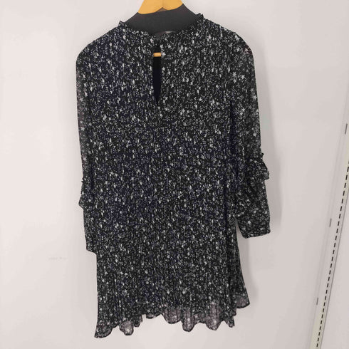 ザラ ZARA L/S 総柄プリーツワンピース レディース import:M