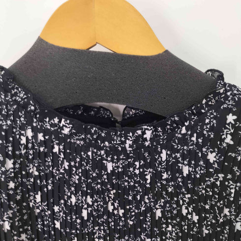 ザラ ZARA L/S 総柄プリーツワンピース レディース import:M