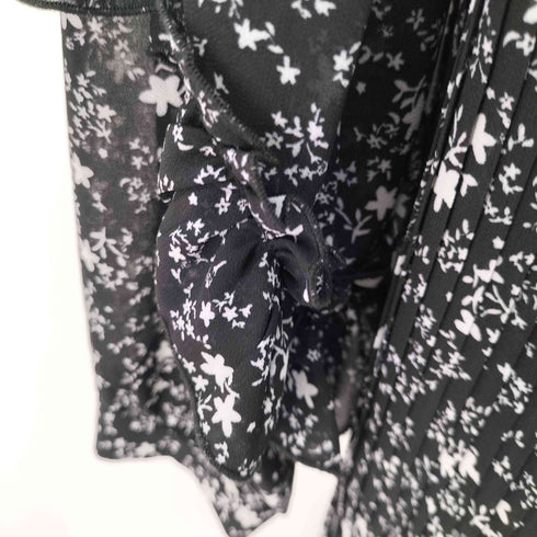 ザラ ZARA L/S 総柄プリーツワンピース レディース import:M