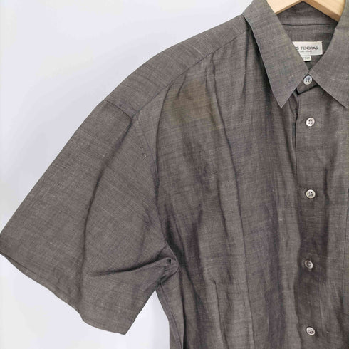 メンズティノラス MENS TENORAS CALZTURE UOMO リネン コットン S/S シアー シャツ メンズ FREE