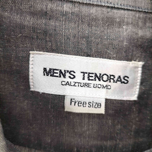 メンズティノラス MENS TENORAS CALZTURE UOMO リネン コットン S/S シアー シャツ メンズ FREE