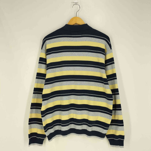シュプリーム Supreme Stripe Zip L/S Polo ストライプ ジップ ロングスリーブ ポロシャツ メンズ import:L