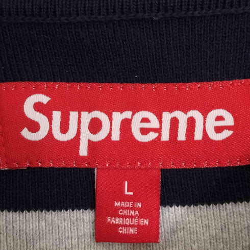 シュプリーム Supreme Stripe Zip L/S Polo ストライプ ジップ ロングスリーブ ポロシャツ メンズ import:L