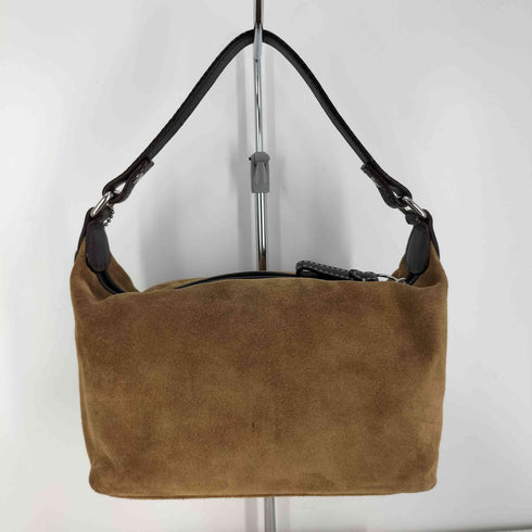 コーチ COACH エンボスロゴ刻印 スウェード ポーチ ミニハンドバッグ レディース