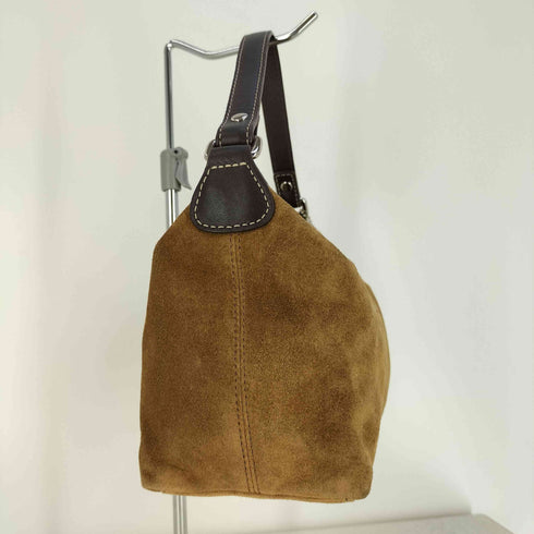 コーチ COACH エンボスロゴ刻印 スウェード ポーチ ミニハンドバッグ レディース