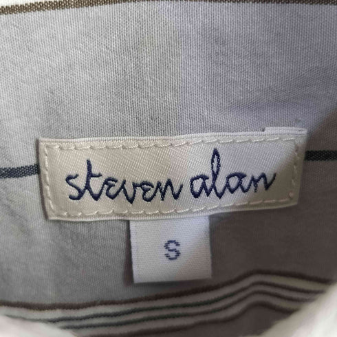 スティーブンアラン Steven Alan ストライプ柄レギュラーシャツ メンズ import:S