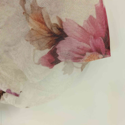 デシグアル Desigual 24AW Tulle flower T-shirt レディース import:L
