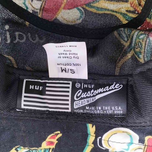 ハフ HUF USA製 総柄バケットハット SOUVENIR メンズ