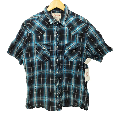 ROUAHATTE チェック S/S ワークシャツ メンズ import:XL