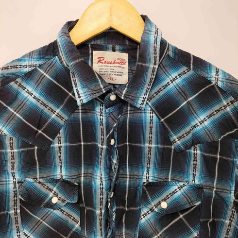 ROUAHATTE チェック S/S ワークシャツ メンズ import:XL