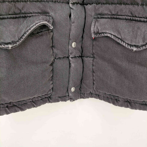 リーバイス Levis スーパー ブラック デニム ダウン ジャケット 襟ボア メンズ import:M