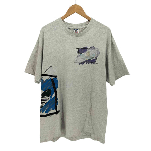 アディダスオリジナルス adidas Originals 90s USA製 裾/袖シングル トレフォイル クルーネックTシャツ メンズ import:L