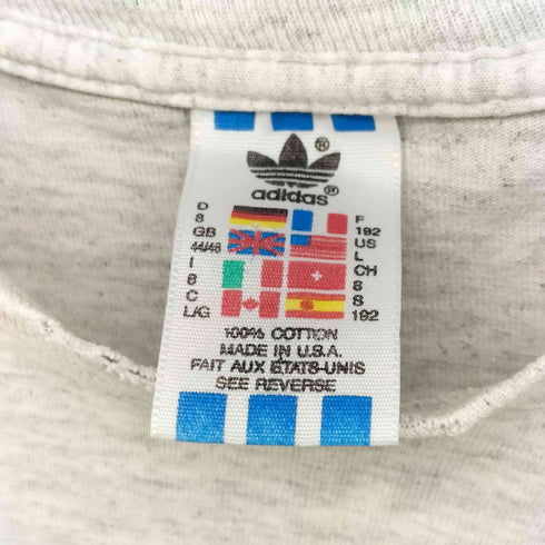 アディダスオリジナルス adidas Originals 90s USA製 裾/袖シングル トレフォイル クルーネックTシャツ メンズ import:L
