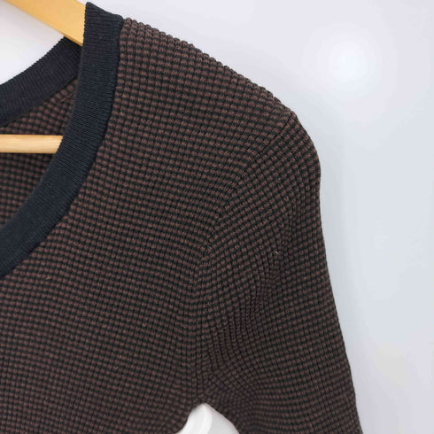 ユナイテッドアローズ UNITED ARROWS バックラウンド5分袖リブニットプルオーバー レディース