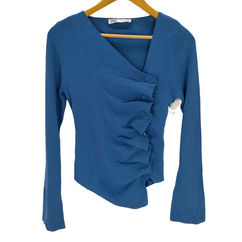 ザラ ZARA RUCHED KNIT TOP レディース JPN:L