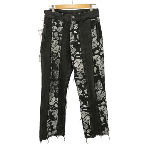 SALUTEHK バンダナ切り替えウォッシュドデニム Bandana Washed Pants メンズ S