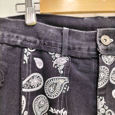 SALUTEHK バンダナ切り替えウォッシュドデニム Bandana Washed Pants メンズ S