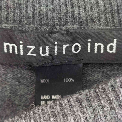 ミズイロインド mizuiro ind ウール100ショートポンチョ レディース