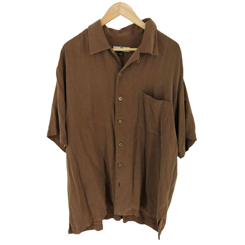 トミーバハマ Tommy Bahama 背面刺繍シルクオープンカラーシャツ メンズ XL
