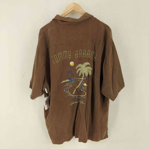 トミーバハマ Tommy Bahama 背面刺繍シルクオープンカラーシャツ メンズ XL