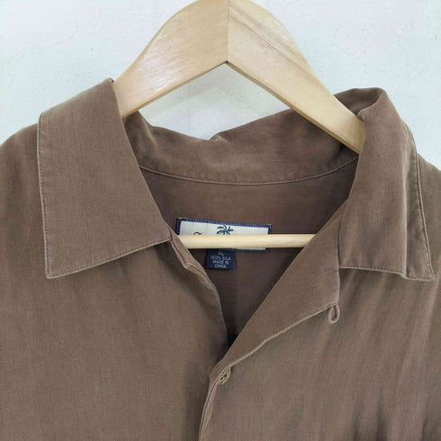 トミーバハマ Tommy Bahama 背面刺繍シルクオープンカラーシャツ メンズ XL