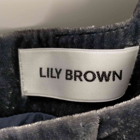 リリーブラウン Lily Brown Velour Docking Ribbon Dress レディース 0