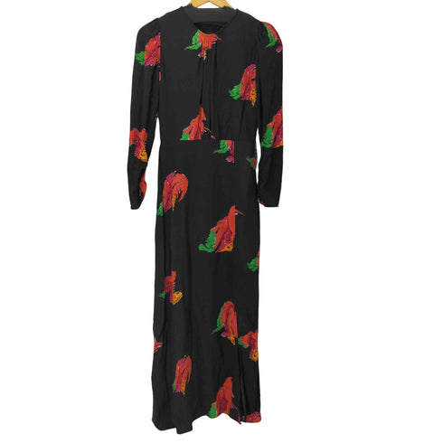 デシグアル Desigual スリット 花柄ロングワンピース レディース import:S