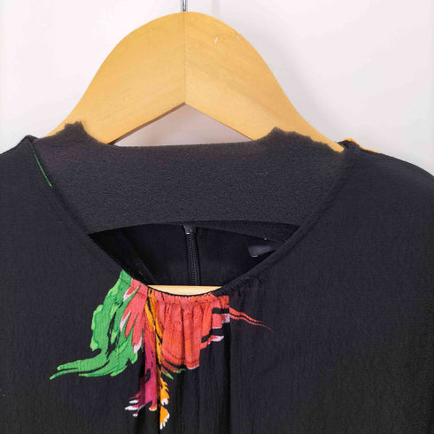 デシグアル Desigual スリット 花柄ロングワンピース レディース import:S