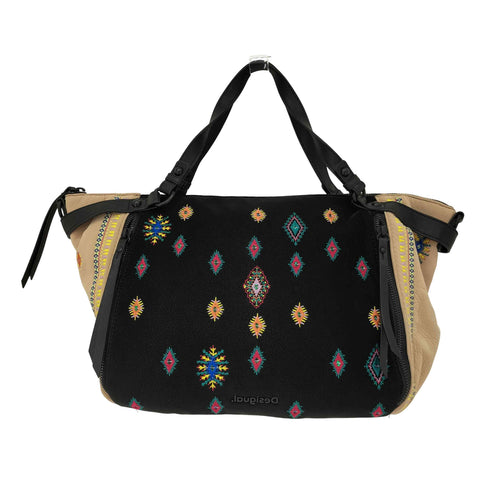 デシグアル Desigual 21AW 刺繍 装飾 総柄 ハンドバッグ レディース