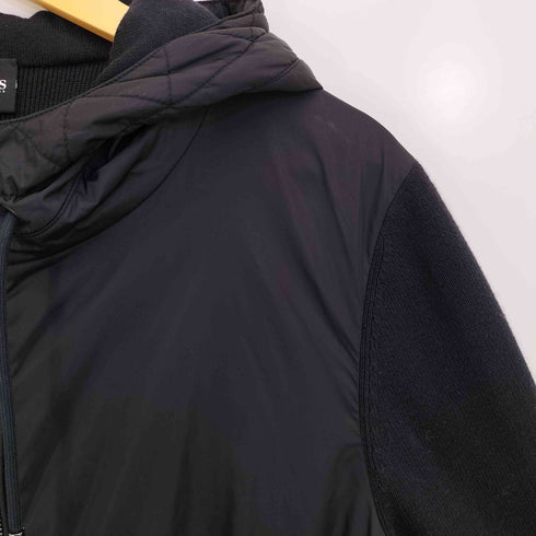 ボスヒューゴボス BOSS HUGO BOSS ニット切替 ダブルジップ フーデットジャケット メンズ