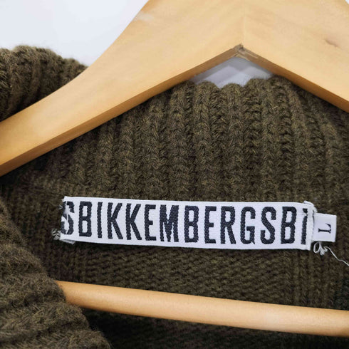 ダークビッケンバーグ DIRK BIKKEMBERGS MADE IN ITALY 90S~00S セーラカラー ウールジップニット メンズ import:L