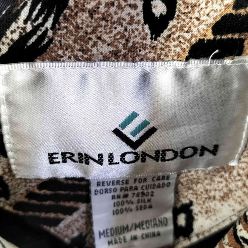 ERINLONDON シルク混 アニマル柄フルジップブルゾン メンズ