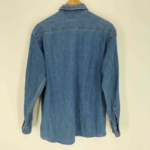 リーバイス Levis JEANS FOR WOMEN 90S 1997年製 香港製 コットン フラップポケット L/S デニム シャツ レディース import:M