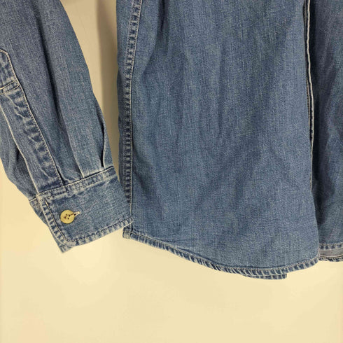 リーバイス Levis JEANS FOR WOMEN 90S 1997年製 香港製 コットン フラップポケット L/S デニム シャツ レディース import:M
