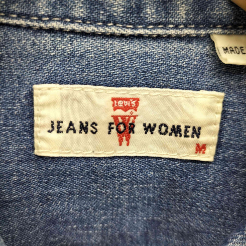 リーバイス Levis JEANS FOR WOMEN 90S 1997年製 香港製 コットン フラップポケット L/S デニム シャツ レディース import:M
