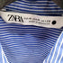 ザラ ZARA ストライプ柄 ポプリンワンピース レディース import:M
