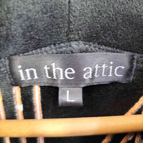 in the attic ワンポイント刺繍 ベロアジップアップパーカー メンズ import:L