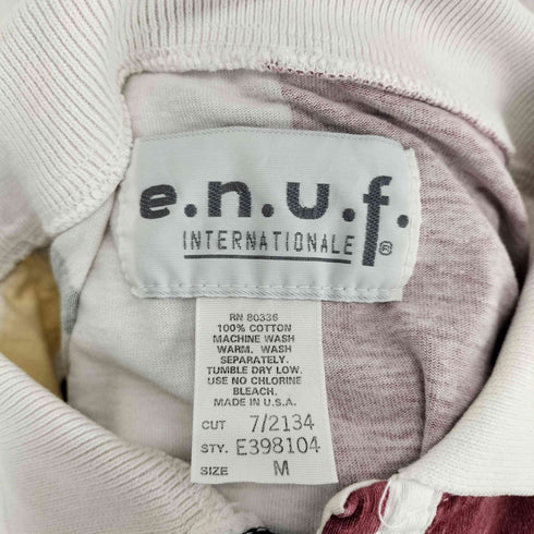 E.N.U.F. ストライプハーフボタンL/Sポロシャツ メンズ JPN:M