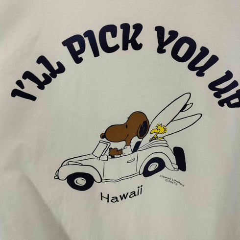 SURF'S UP PEANUTS ハワイ USキャラクター クルーネックTシャツ メンズ L