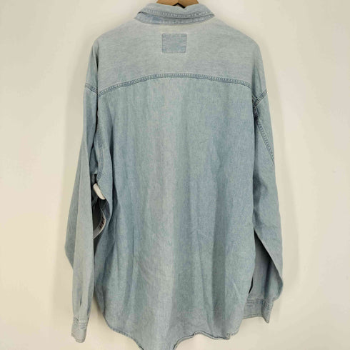 リーバイス Levis 90S ロゴ刻印ボタン 両面タグ L/S デニム シャツ メンズ import:XL