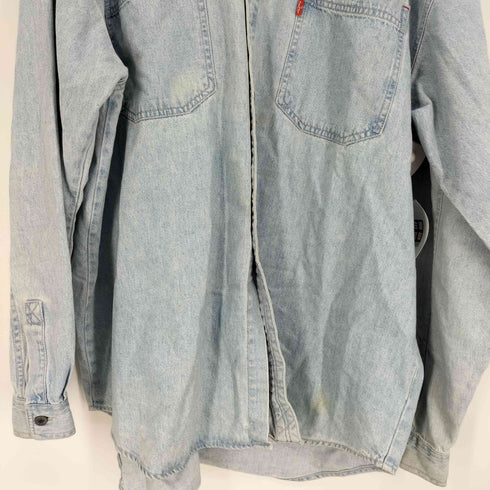 リーバイス Levis 90S ロゴ刻印ボタン 両面タグ L/S デニム シャツ メンズ import:XL